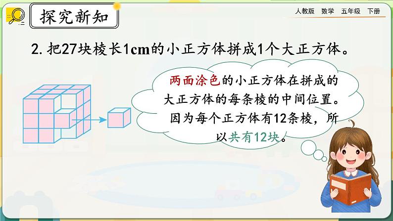 3.6 探索表面涂色的正方体的有关规律第5页