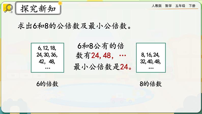 【2023最新插图】人教版五年级下册4.5.1 《最小公倍数及其求法》课件（送教案+练习）07