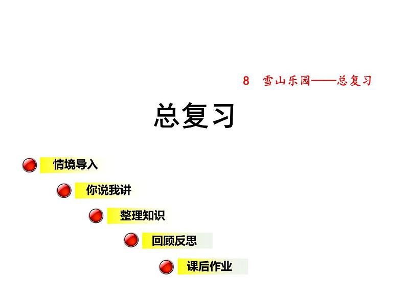 青岛版小学数学一年级上学期第8单元总复习课件第1页