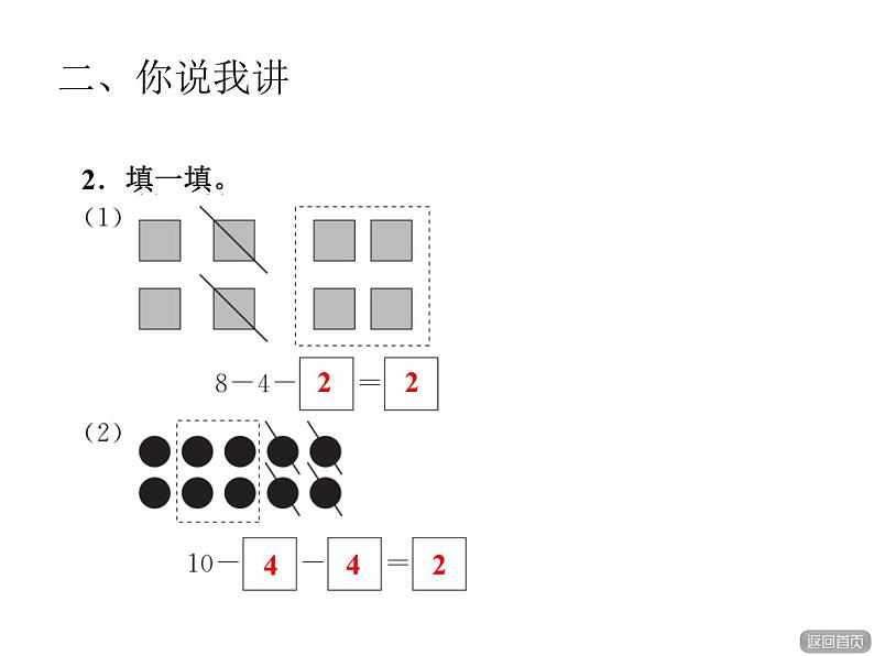 青岛版小学数学一年级上学期第3单元连减课件06