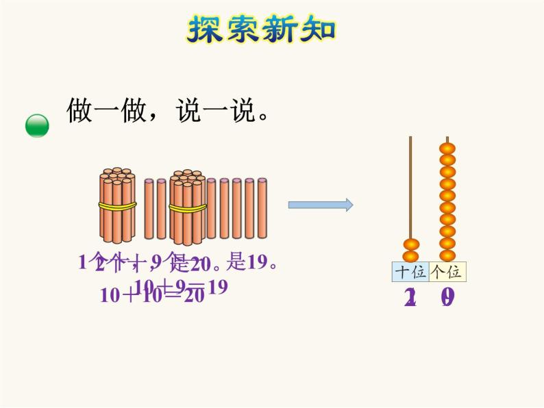 北师大版小学数学一年级上学期第7单元第1课时古人计数-11~20各数的认识课件07