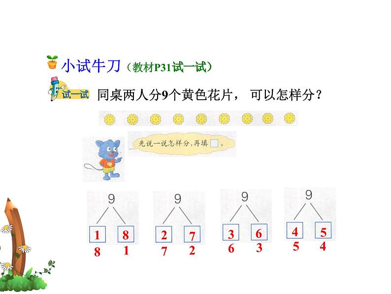 冀教版小学数学一年级上学期第4单元第2课时7～10的合与分课件07