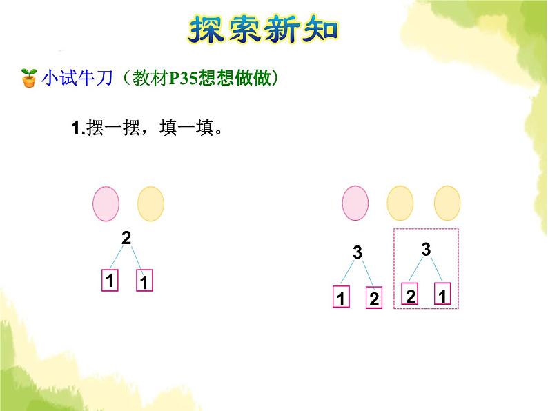 苏教版小学数学一年级上册第7单元第1课时2~5的分与合课件第6页