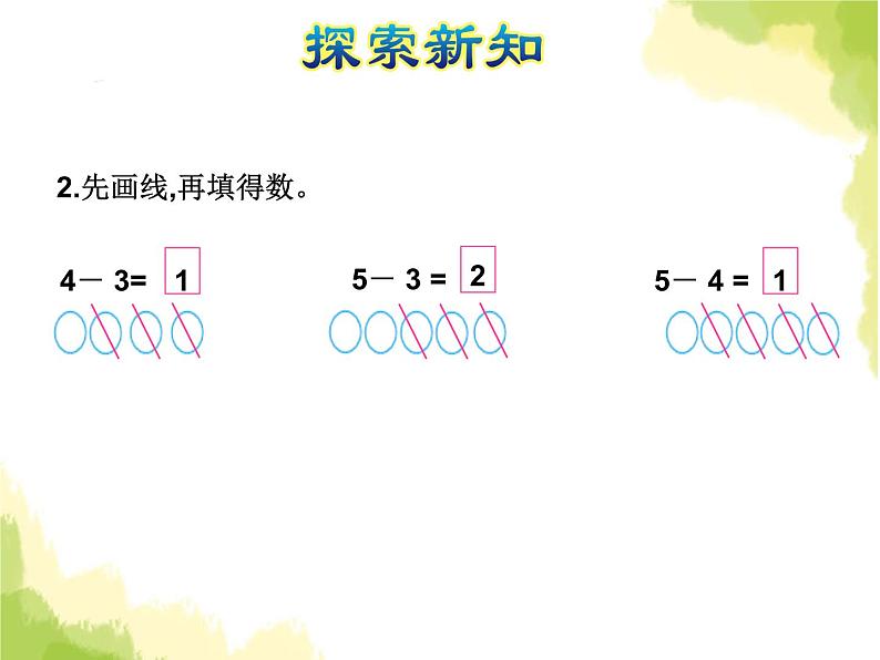 苏教版小学数学一年级上册第8单元第2课时5以内的减法课件第7页