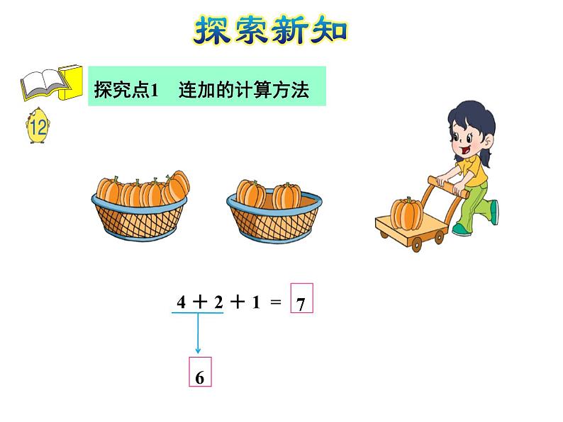 苏教版小学数学一年级上册第8单元第11课时连加、连减课件第4页