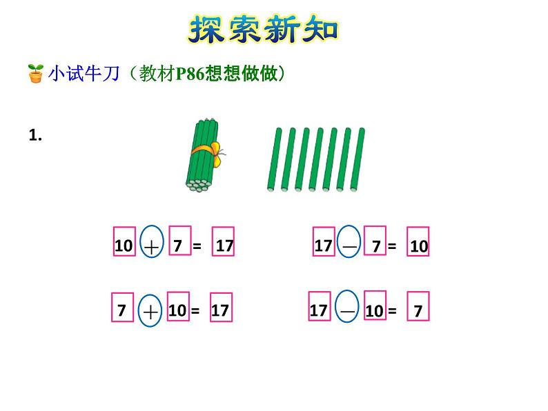 苏教版小学数学一年级上册第9单元第3课时10加几及相应的减法课件第5页