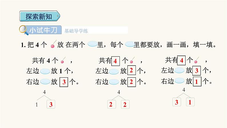 人教版小学数学一年级上册第3单元第4课时分与合课件第6页