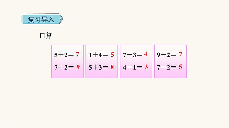 人教版小学数学一年级上册第5单元第11课时连加、连减课件第2页