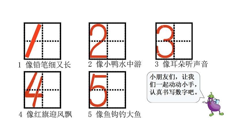 苏教版小学数学一年级上册第5单元第1课时认识 1~5教学课件06