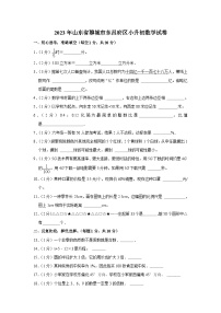 山东省聊城市东昌府区2022-2023年六年级下学期期末数学试卷