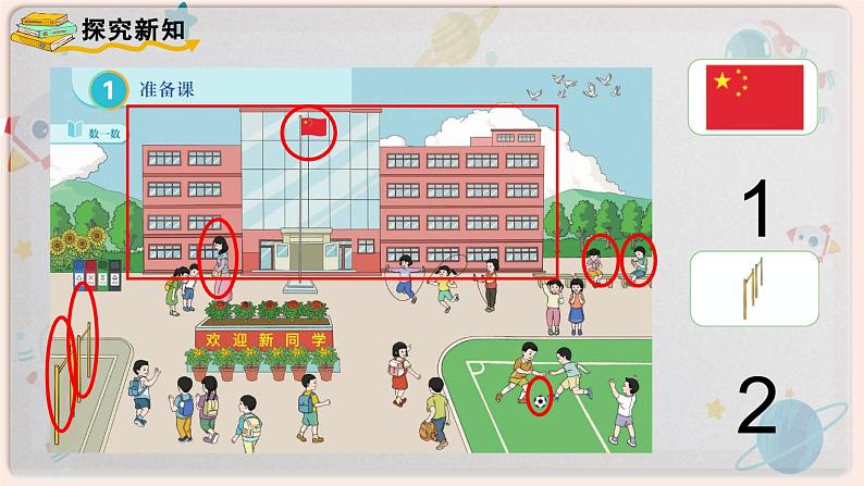 【最新教材插图】人教版小学一年级数学上册第一单元第1课时 《数一数》精品课件+教案03