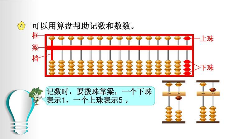 4、用算盘表示千以内的数（课件）二年级下册数学-苏教版02