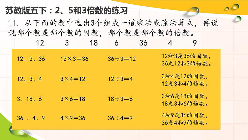 2、3和5倍数的练习（课件）五年级下册数学-苏教版第2页