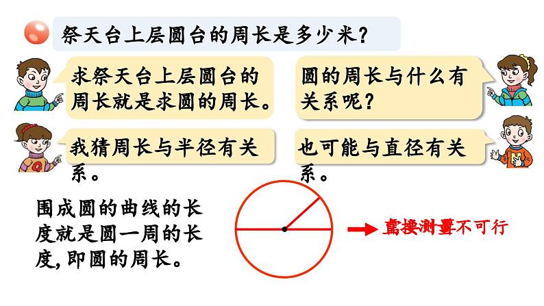 青岛版小学数学六年级上册五完美的图形——圆信息窗2圆的周长及应用教学课件06