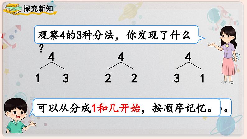 【最新教材插图】人教版小学一年级数学上册第三单元第4课时《分与合》精品课件第6页