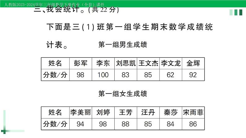 2023-2024学年人教版三年级数学下册作业课件（70套课件）07