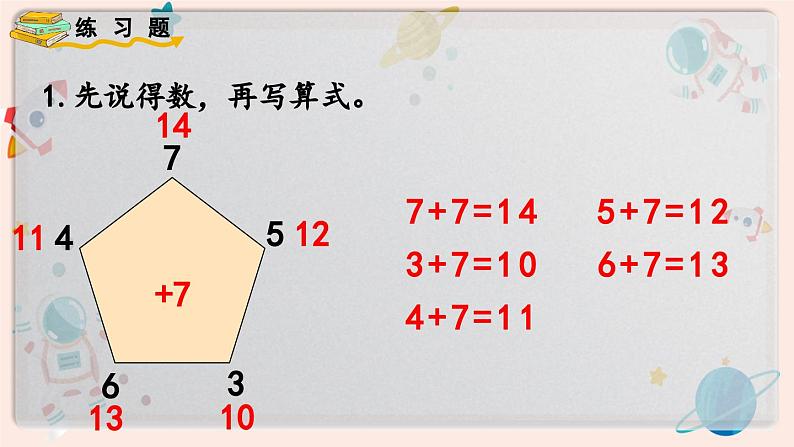 【最新教材插图】人教版小学一年级数学上册第八单元《练习二十二》精品课件第4页