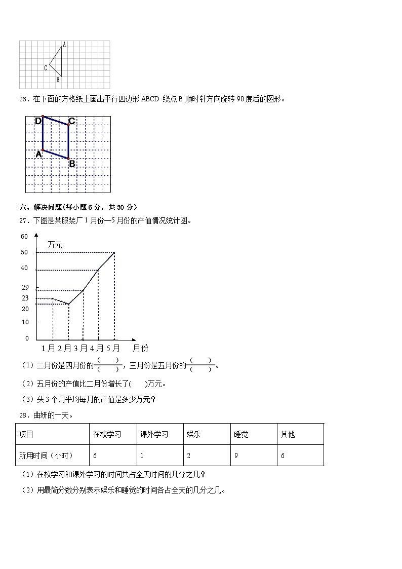 2022-2023学年信宜市数学五年级第二学期期末达标测试试题含答案第3页