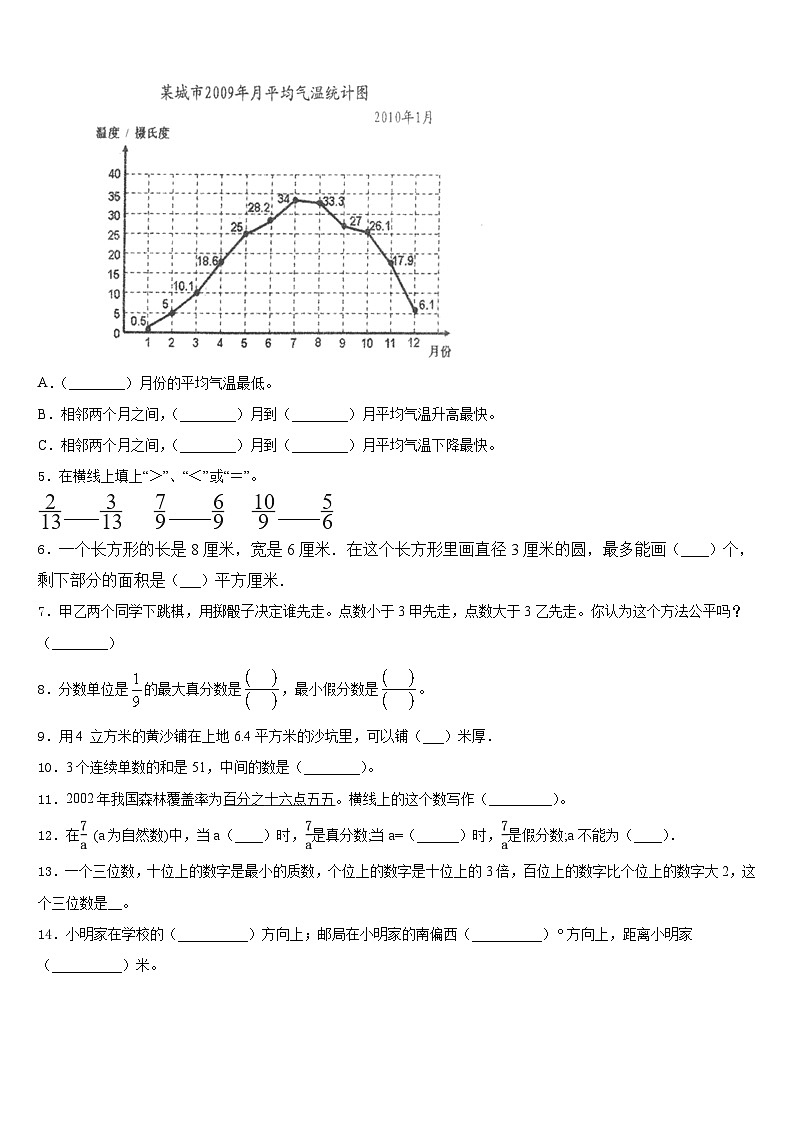 2022-2023学年北海市数学五下期末综合测试试题含答案02