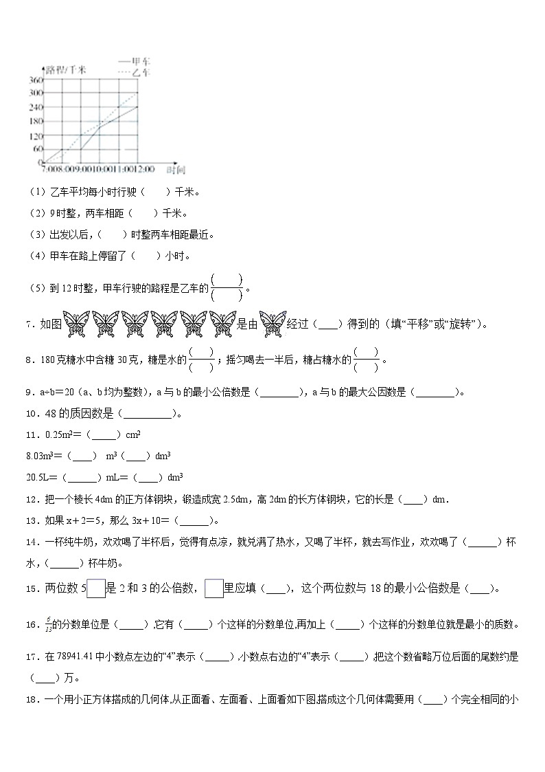 2022-2023学年合肥市数学五年级第二学期期末统考试题含答案第2页