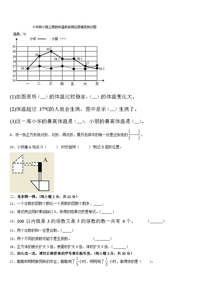 2022-2023学年吉林省通化市二道江区数学五下期末检测模拟试题含答案第2页
