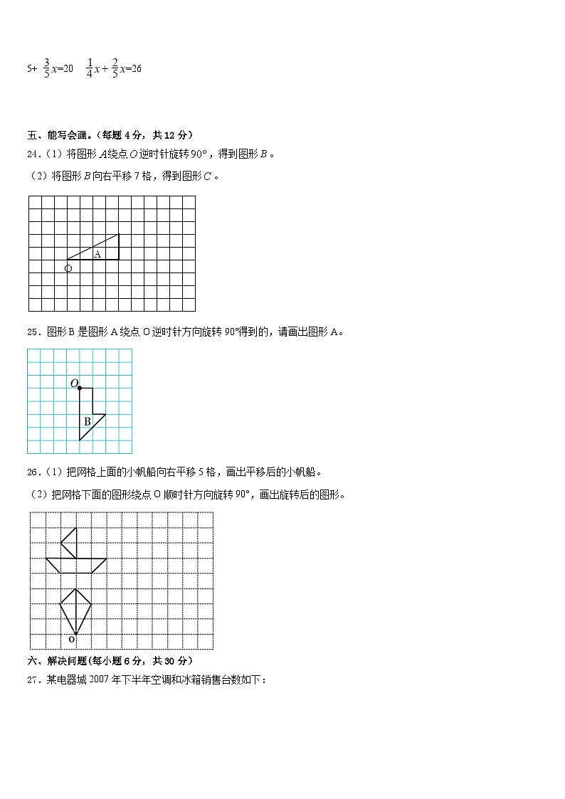 2022-2023学年安徽省宣城市广德县五下数学期末调研试题含答案03