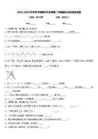 2022-2023学年安平县数学五年级第二学期期末达标测试试题含答案