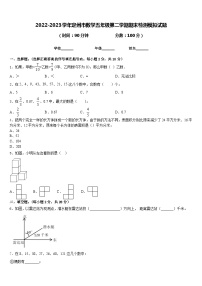 2022-2023学年定州市数学五年级第二学期期末检测模拟试题含答案