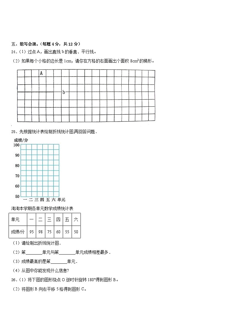 2022-2023学年射阳县五年级数学第二学期期末学业质量监测模拟试题含答案03