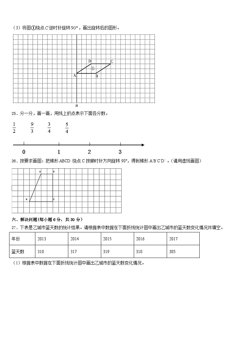 2022-2023学年山东省淄博市高青县五下数学期末质量跟踪监视试题含答案03