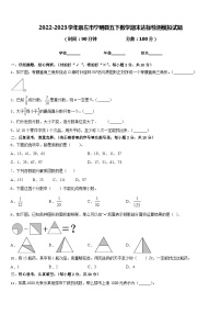 2022-2023学年崇左市宁明县五下数学期末达标检测模拟试题含答案