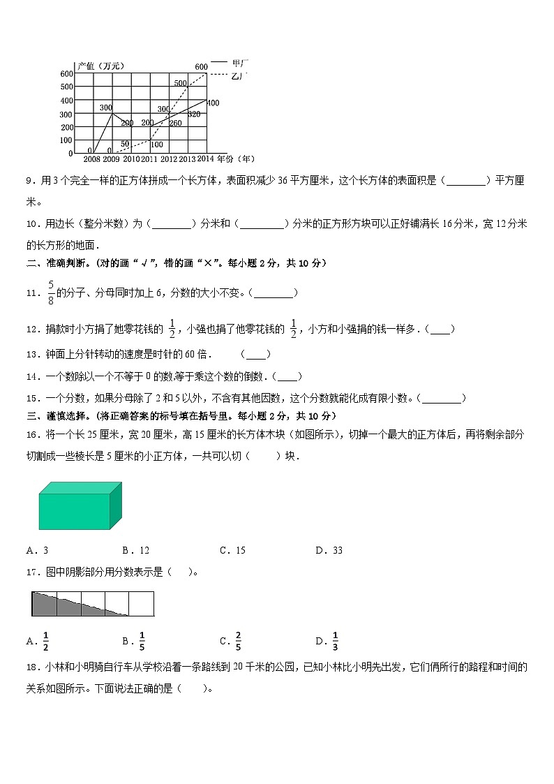 2022-2023学年广东广州花都区五下数学期末教学质量检测模拟试题含答案第2页