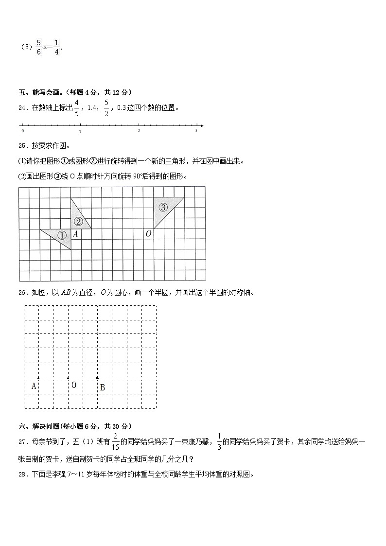 2022-2023学年广东省揭阳市榕城区空港经济区数学五年级第二学期期末质量检测模拟试题含答案03