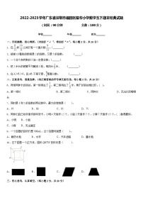 2022-2023学年广东省深圳市福田区耀华小学数学五下期末经典试题含答案