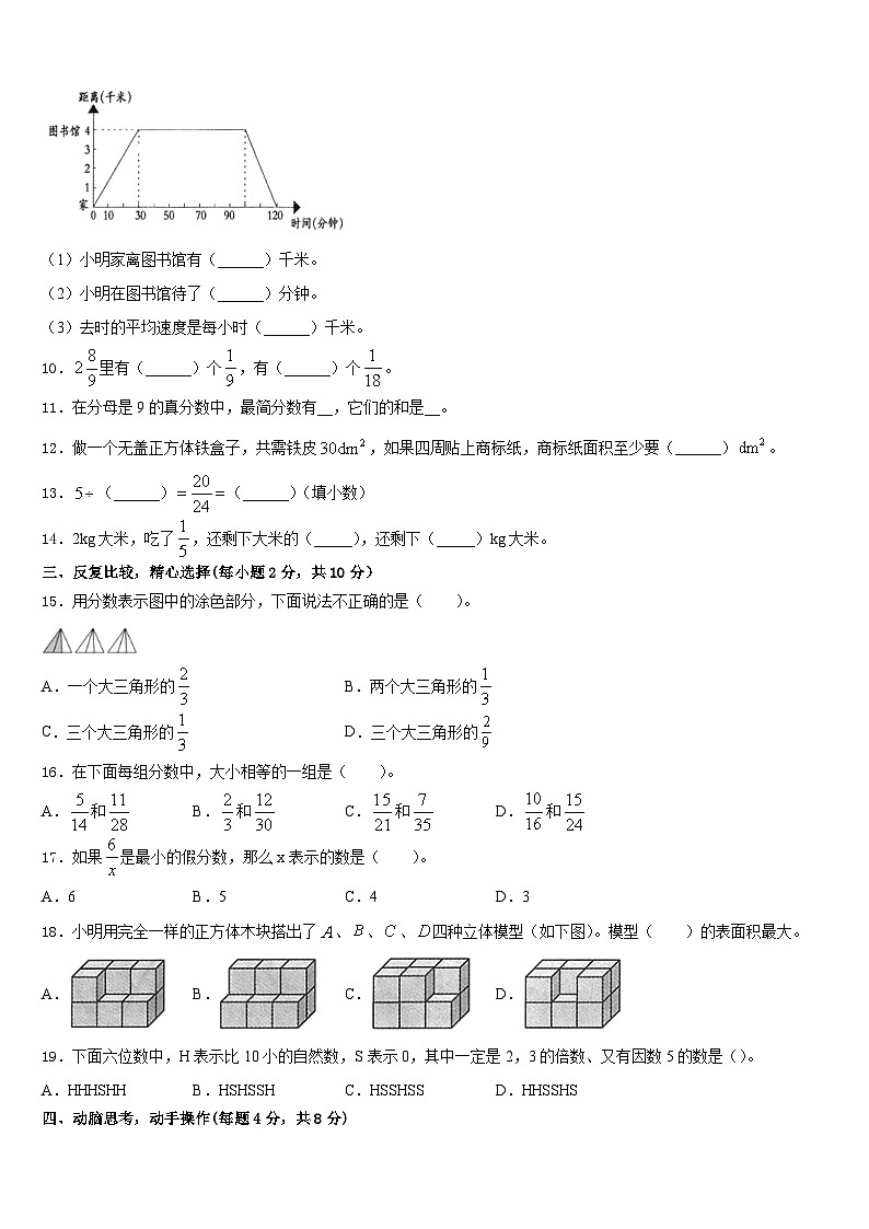 2022-2023学年四川省眉山市东坡区数学五下期末统考模拟试题含答案第2页