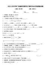 2022-2023学年广东省韶关市数学五下期末学业水平测试模拟试题含答案