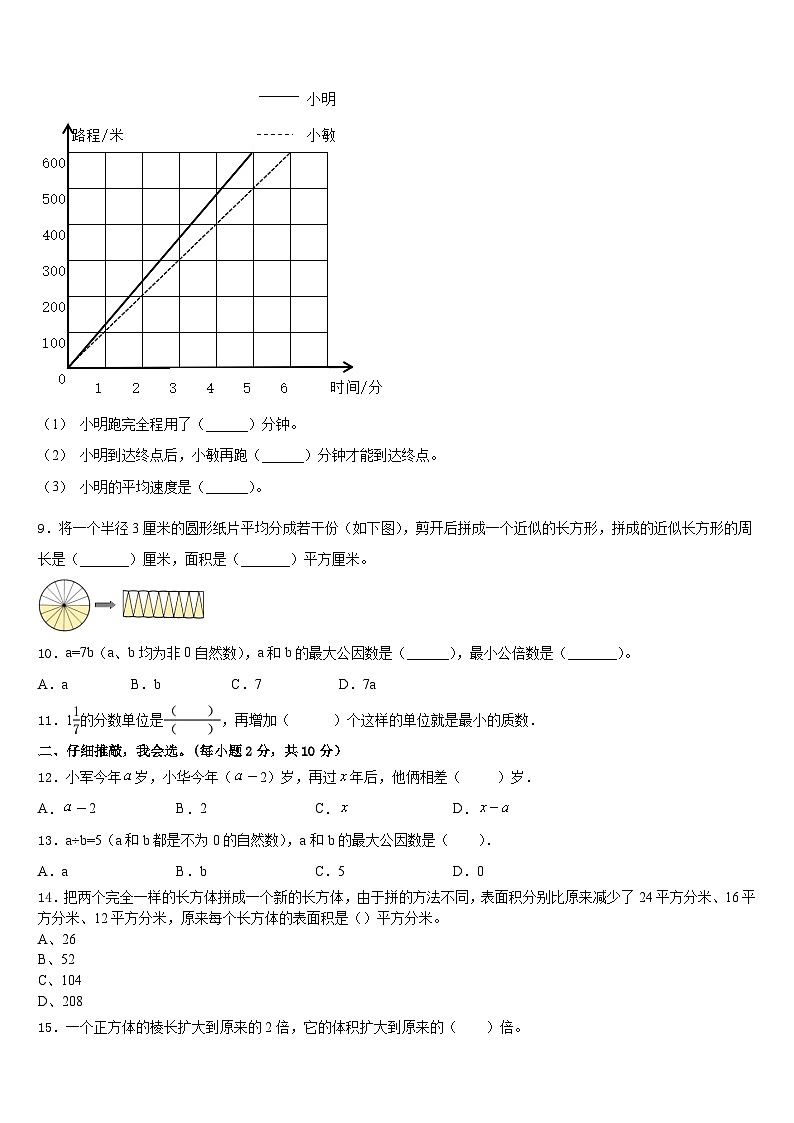 2022-2023学年南阳市内乡县数学五年级第二学期期末学业水平测试试题含答案第2页