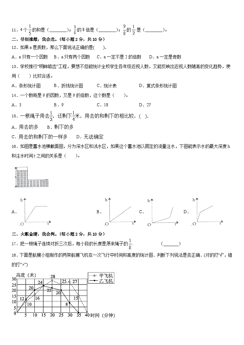 2022-2023学年广西河池地区五下数学期末质量检测试题含答案第2页
