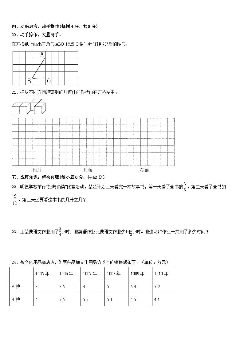 2022-2023学年德宏傣族景颇族自治州潞西市数学五下期末经典试题含答案第3页