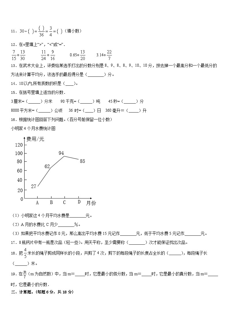 2022-2023学年徐州市沛县数学五下期末达标测试试题含答案02