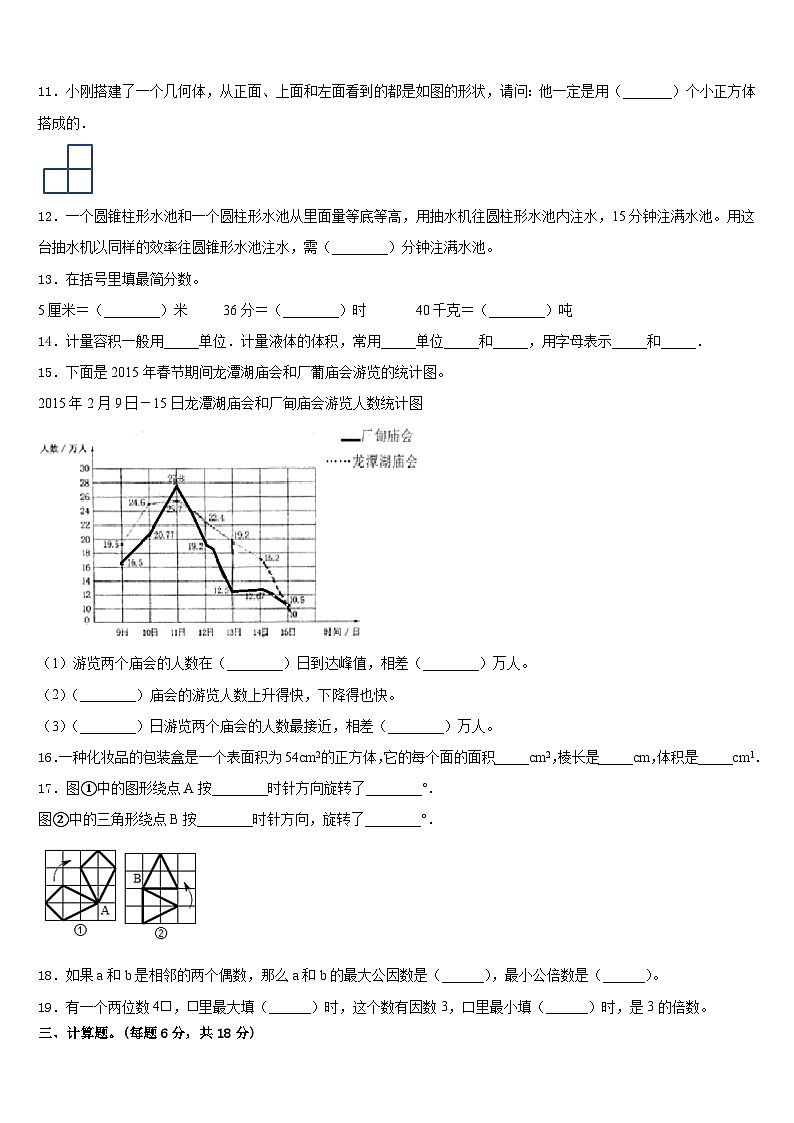 2022-2023学年文登市数学五下期末学业质量监测模拟试题含答案第2页
