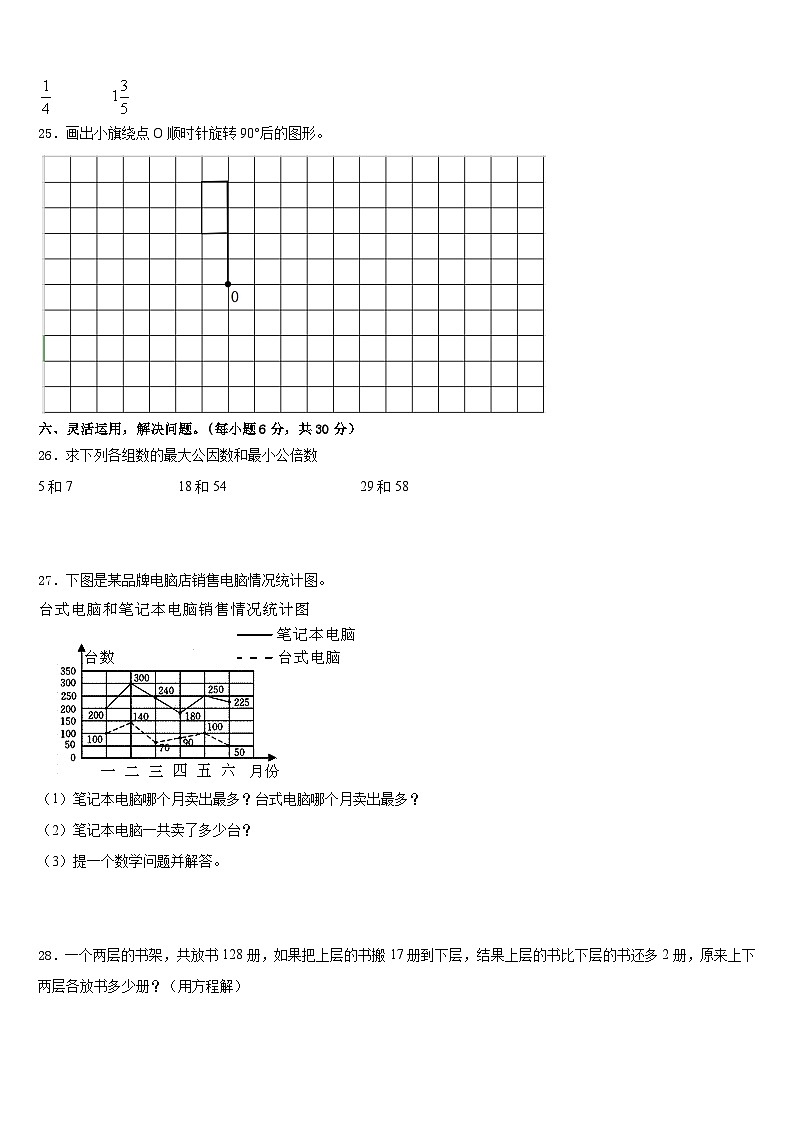 2022-2023学年新干县数学五年级第二学期期末统考模拟试题含答案第3页