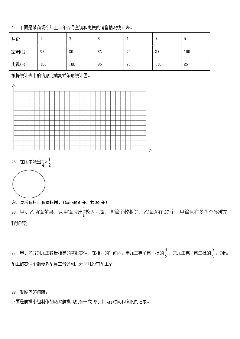 2022-2023学年新民市数学五年级第二学期期末统考模拟试题含答案03