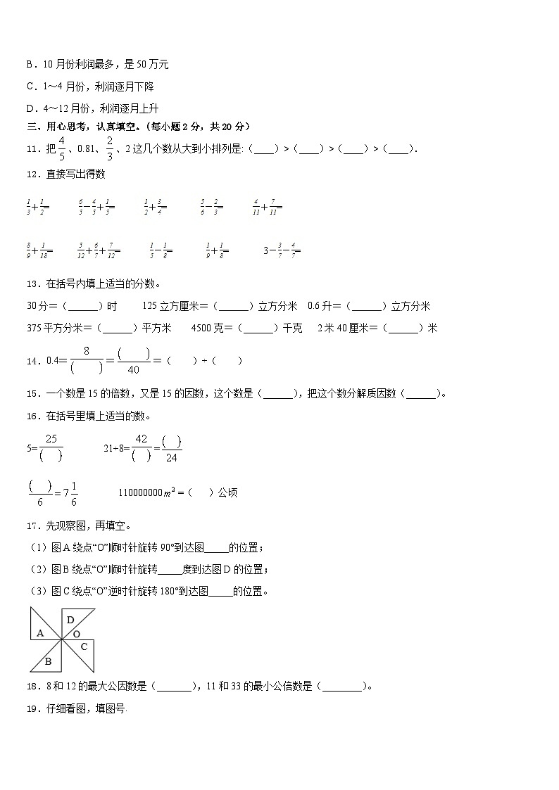 2022-2023学年江苏省东台市东台镇海丰小学五下数学期末学业质量监测模拟试题含答案第2页