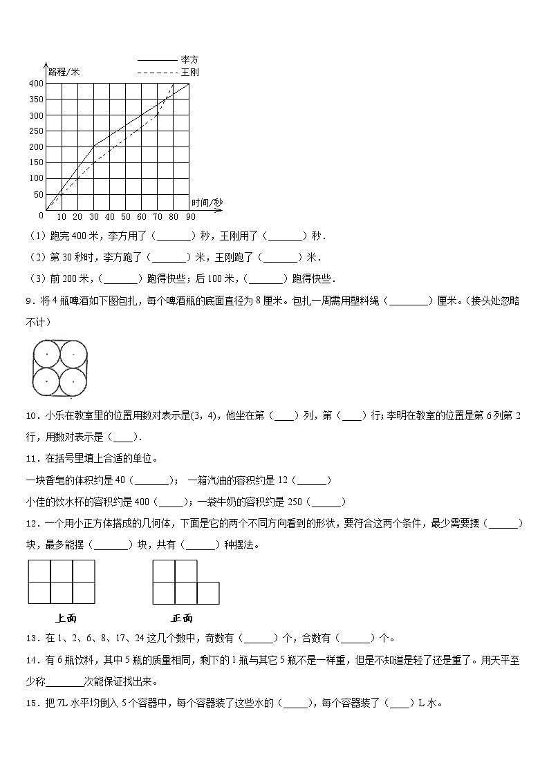 2022-2023学年江苏省淮安市清浦区五年级数学第二学期期末检测模拟试题含答案第2页