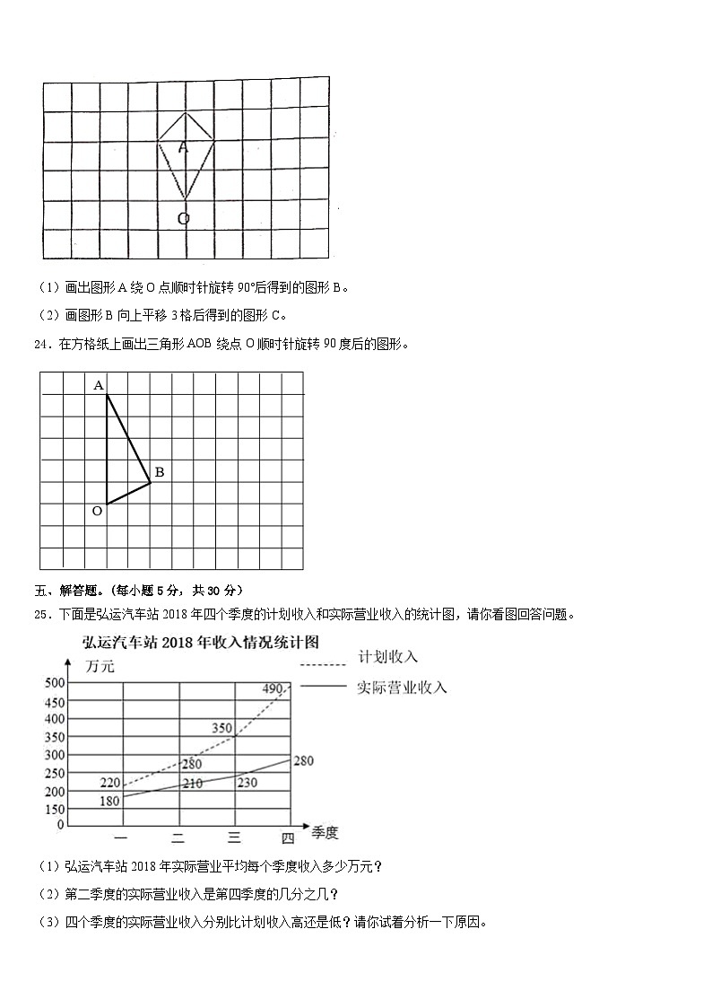 2022-2023学年江苏省南通市通州区监测数学五下期末质量跟踪监视模拟试题含答案03