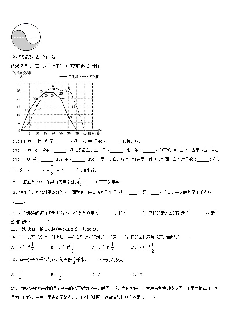 2022-2023学年河北省保定市阜平县五下数学期末经典试题含答案02