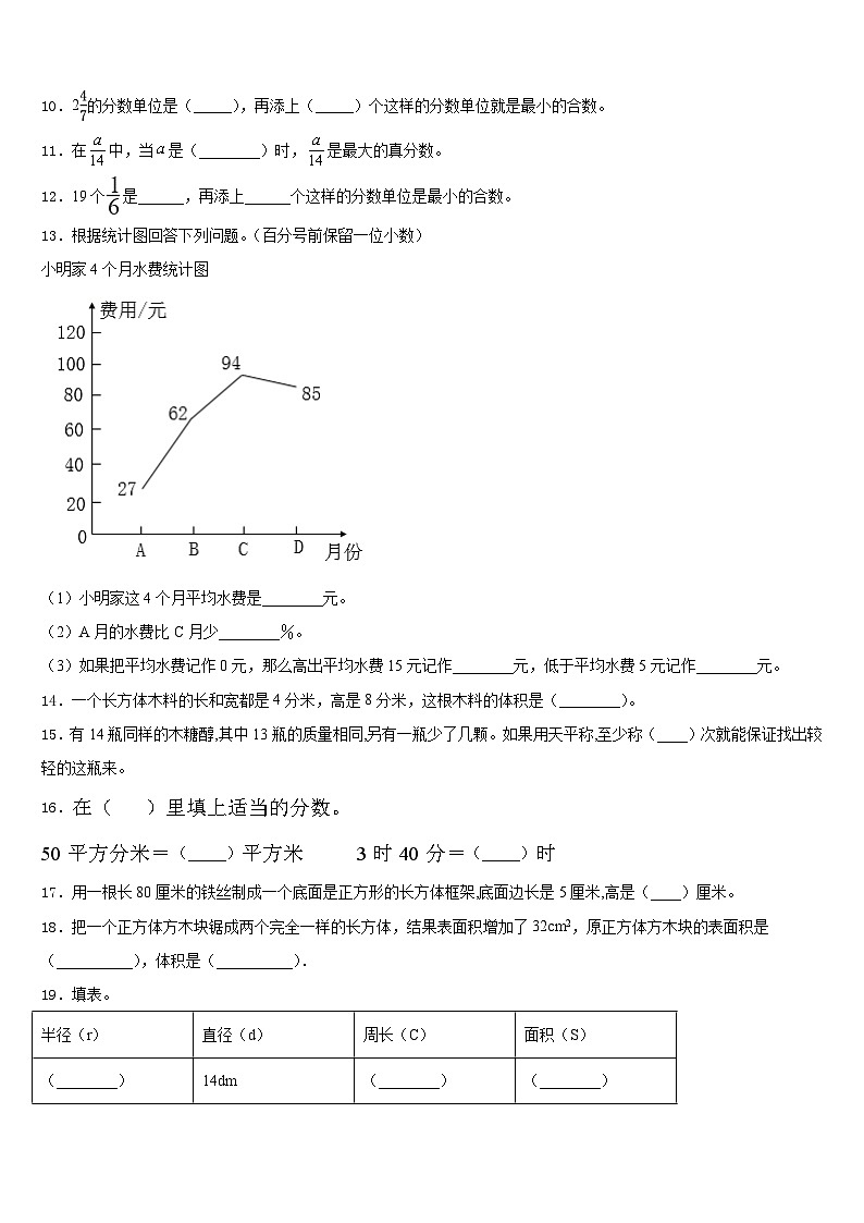 2022-2023学年河北省秦皇岛昌黎县靖安学区五下数学期末学业质量监测试题含答案02