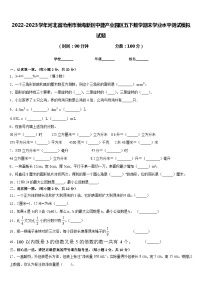 2022-2023学年河北省沧州市渤海新区中捷产业园区五下数学期末学业水平测试模拟试题含答案