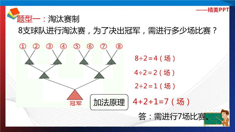 第6讲   体育比赛中的乘加原理  课件第5页